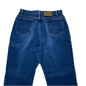 Vintage Lee Jeans Women 14 Petite Loose Baggy Mom Dark 29x29 USA 80s 90s USA